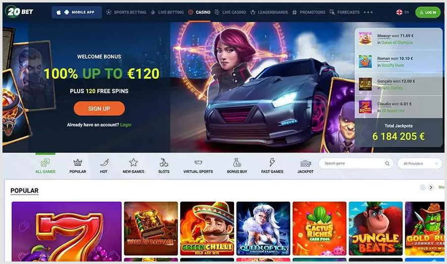 20bet Casino: Wide Variety or a Big Gamble?