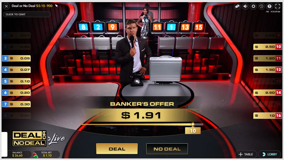 Deal or No Deal Live Casino: Beat the Banker