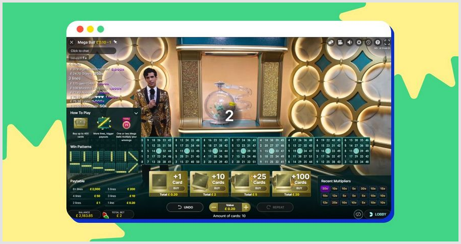 Mega Ball Live Casino: Bingo-Style Wins & Multipliers