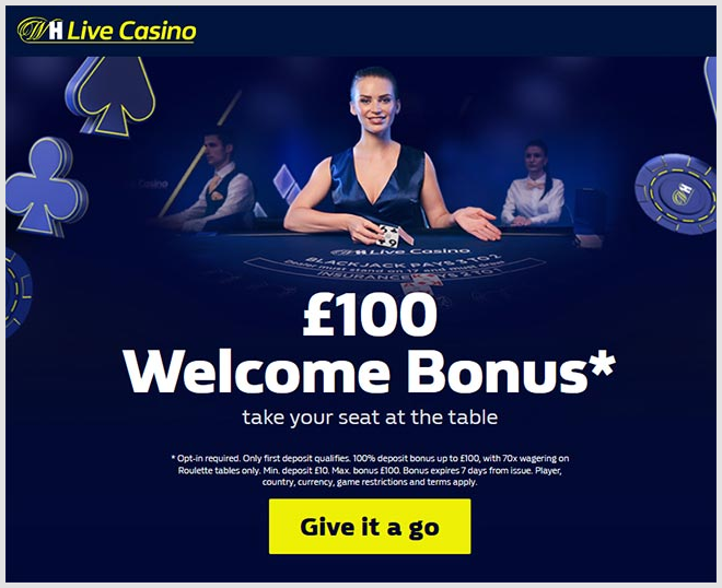Start Winning With a Live Casino Welcome Bonus